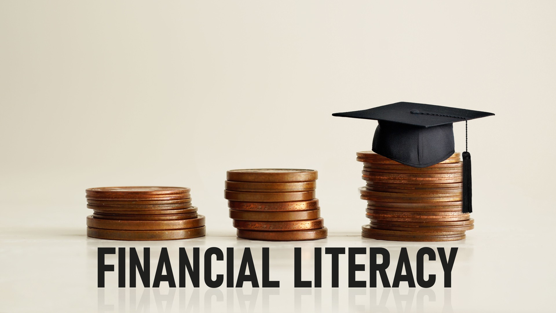 Financial literacy is shown using the text